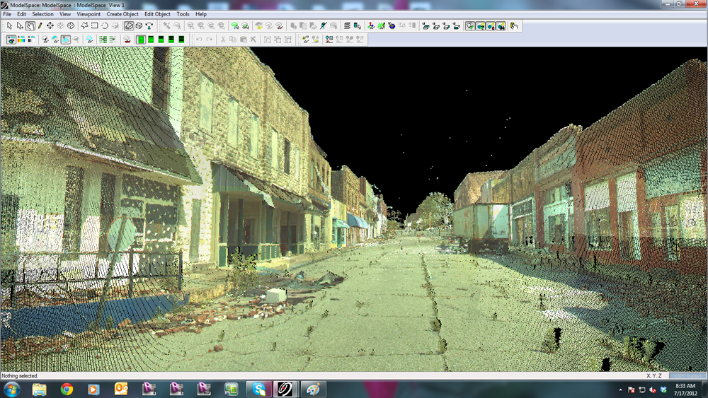 LIdar image of a small town